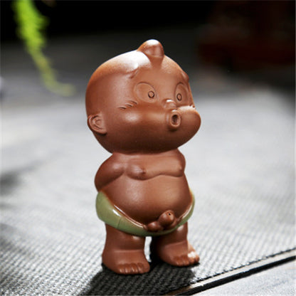 Chinese Creative Pee Doll Water Squirt Tea Pet Yixing Zisha Lovely Boy Small New