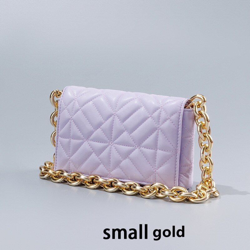 Handbag Green Small Flap Shoulder Bag Chain Clutch Bags Polyester Square Purse