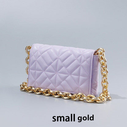 Handbag Green Small Flap Shoulder Bag Chain Clutch Bags Polyester Square Purse