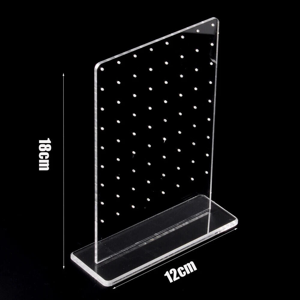 Jewelry Display Board Clear Acrylic Earrings Nose Tongue Studs Organizer Holders