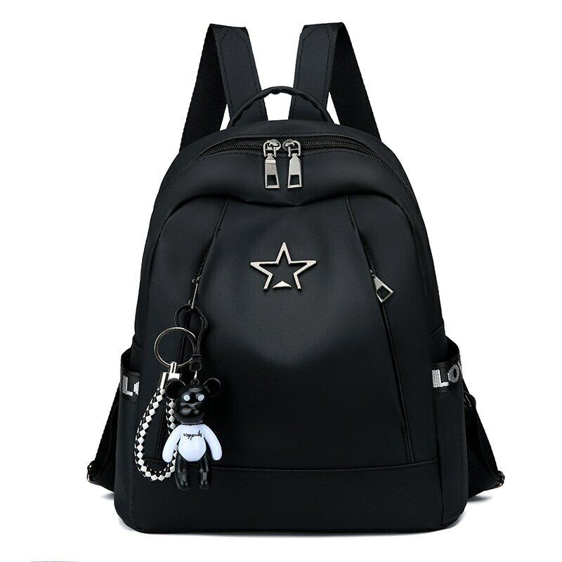 Oxford Cloth Schoolbag Solid Color Fashion Large Capacity Waterproof Bags Female