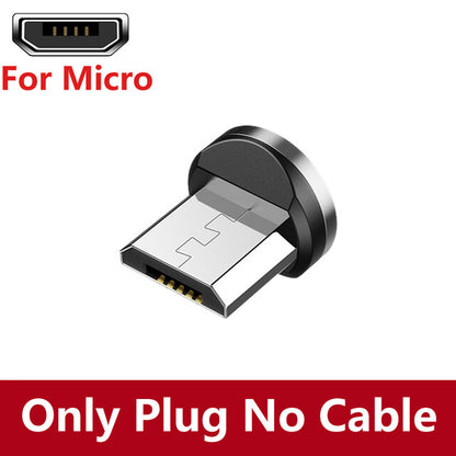 3-in-1 180°+360° Magnetic Charger Cable For Apple Micro USB Type-C Samsung LG