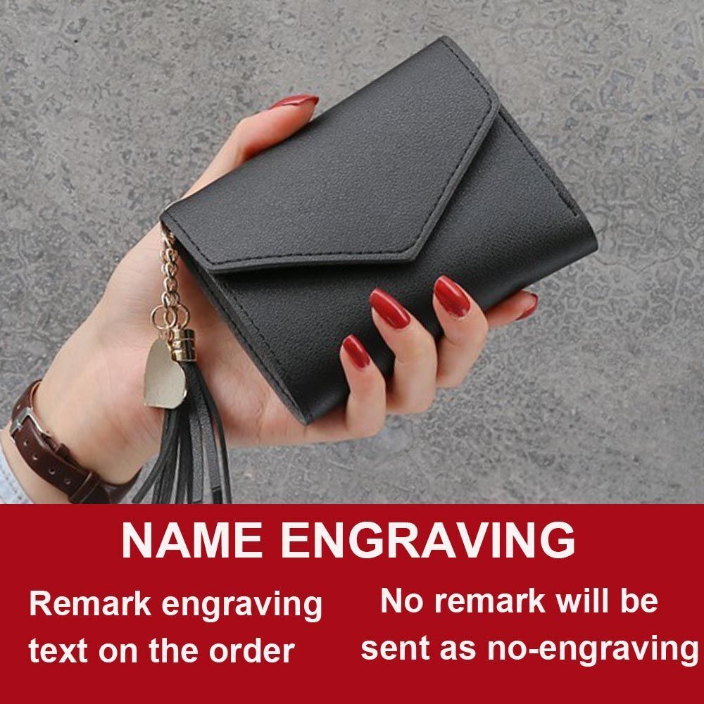 Short Leather Women Wallets Customized Mini Card Holder Purse 11*9*1.5 CM 1 PC