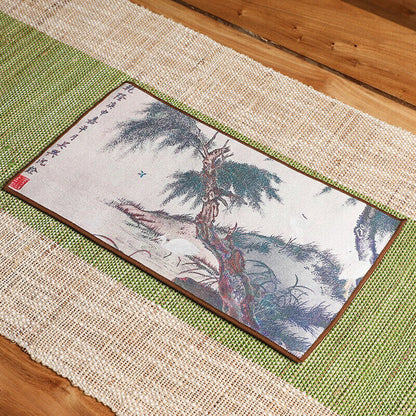 Chinese Painting Tea Table Absorbent Tea Cloth Kung Fu Rag Tea Towel Napkin