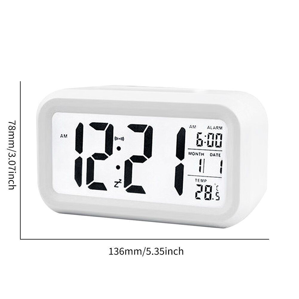Alarm Clock LED Mini Student Electronic USB Rechargeable 100x50x30mm ABS Plastic