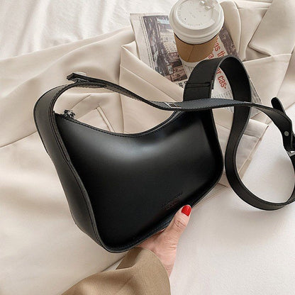 Irregular Square Design Small Shoulder Bag Synthetic Leather Underarm Crossbody