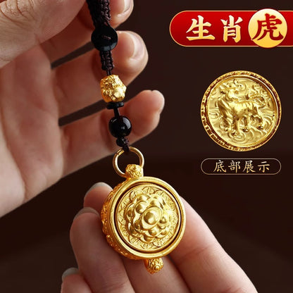 Cornucopia Brass Keychain The Twelve Chinese Zodiac Signs Pendant Car Ornament