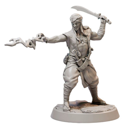 1/24 resin figure model Western Regions Swordsman 3D Print Unassembled Unpainted