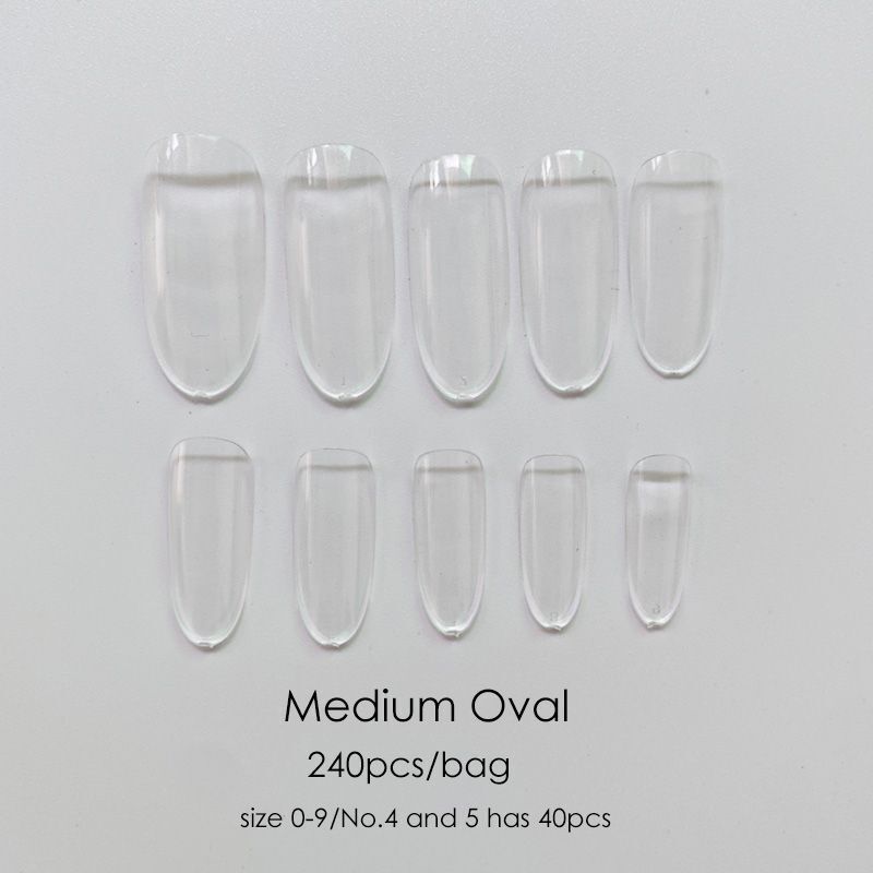 False Nail Tips 240Pcs XXL Square Full Covers Luxury Gel Press On Manicure Tools