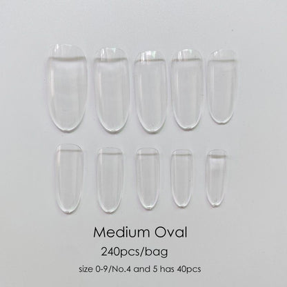 False Nail Tips 240Pcs XXL Square Full Covers Luxury Gel Press On Manicure Tools