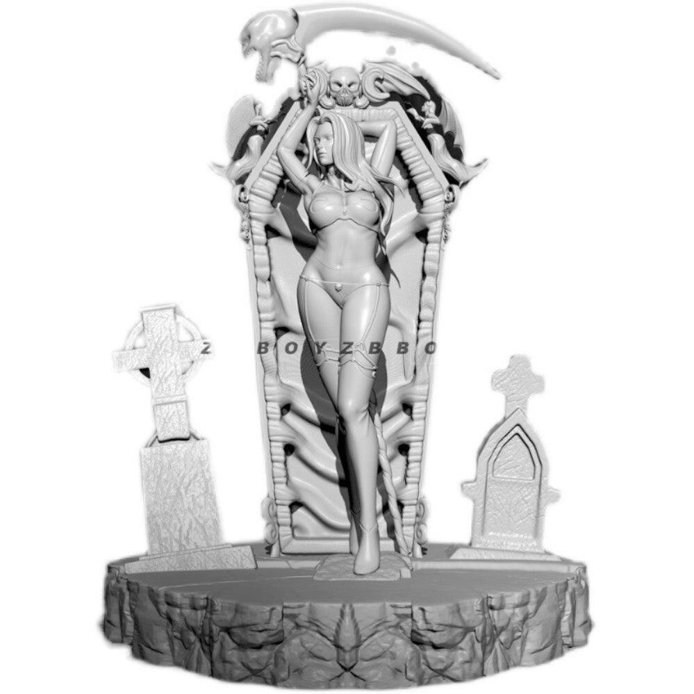 1/24 resin figures model kit Sexy Hell's Messenger Unassembled Unpainted