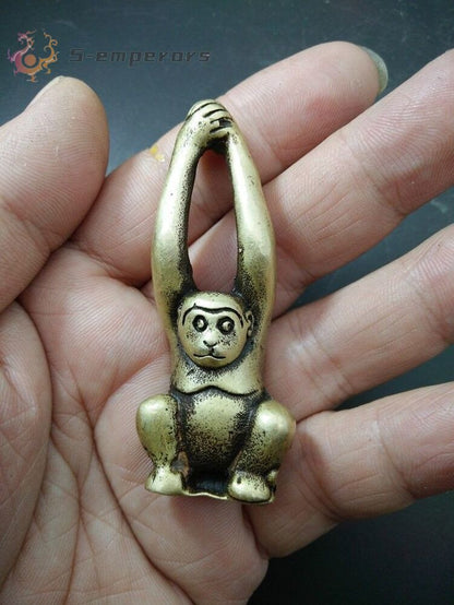 Collectibles china brass hand made Chinese Zodiac monkey statue