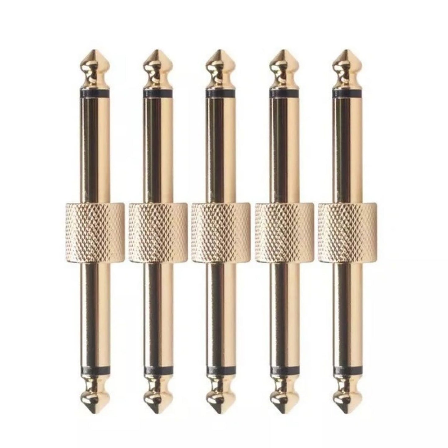 5PCS New 6.35mm male to male Mono audio adapter With gold plated design