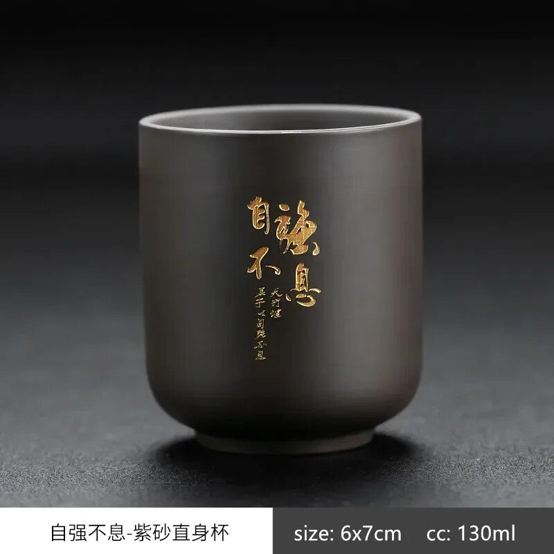 Chinese Yixing Purple Clay Teacup Oolong Tea Handmade Boutique Single Cup
