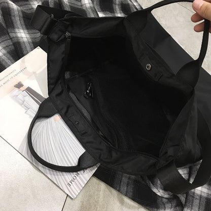 Nylon Shoulder Bag Large Waterproof Cloth Handbag Tote Crossbody Traveling Purse