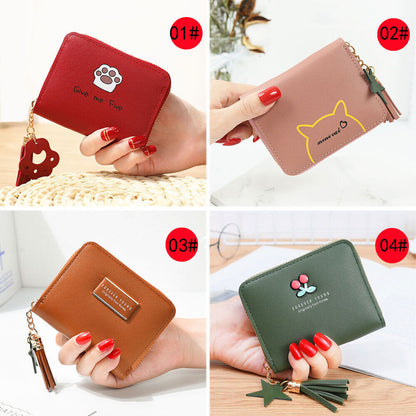 Fashion Small Women Zipper Wallet Leather Coin Bag Credit Card Mini Purse Clutch