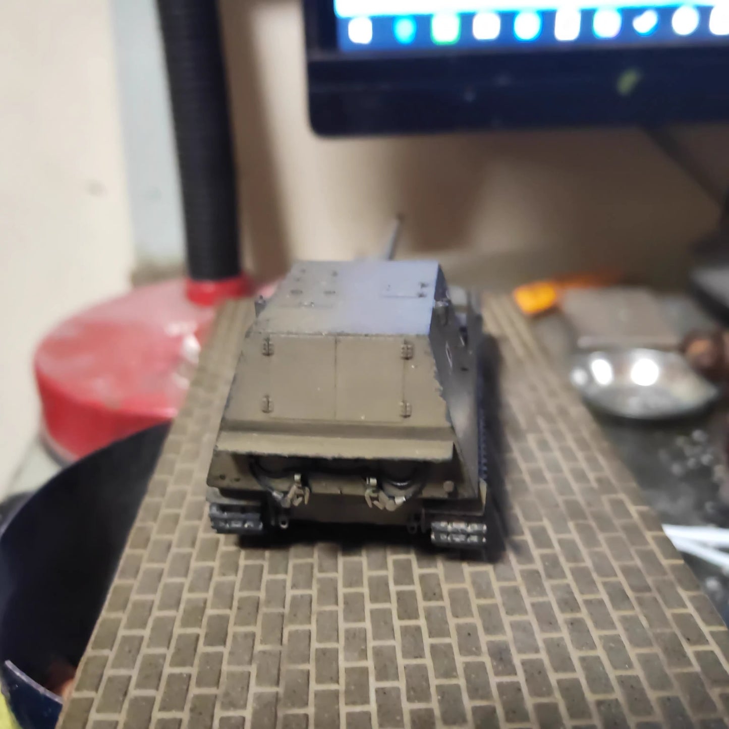 Homemade 1/72 Trial 1 Gun Battle Tank Tank Finished Model Ornament Toys