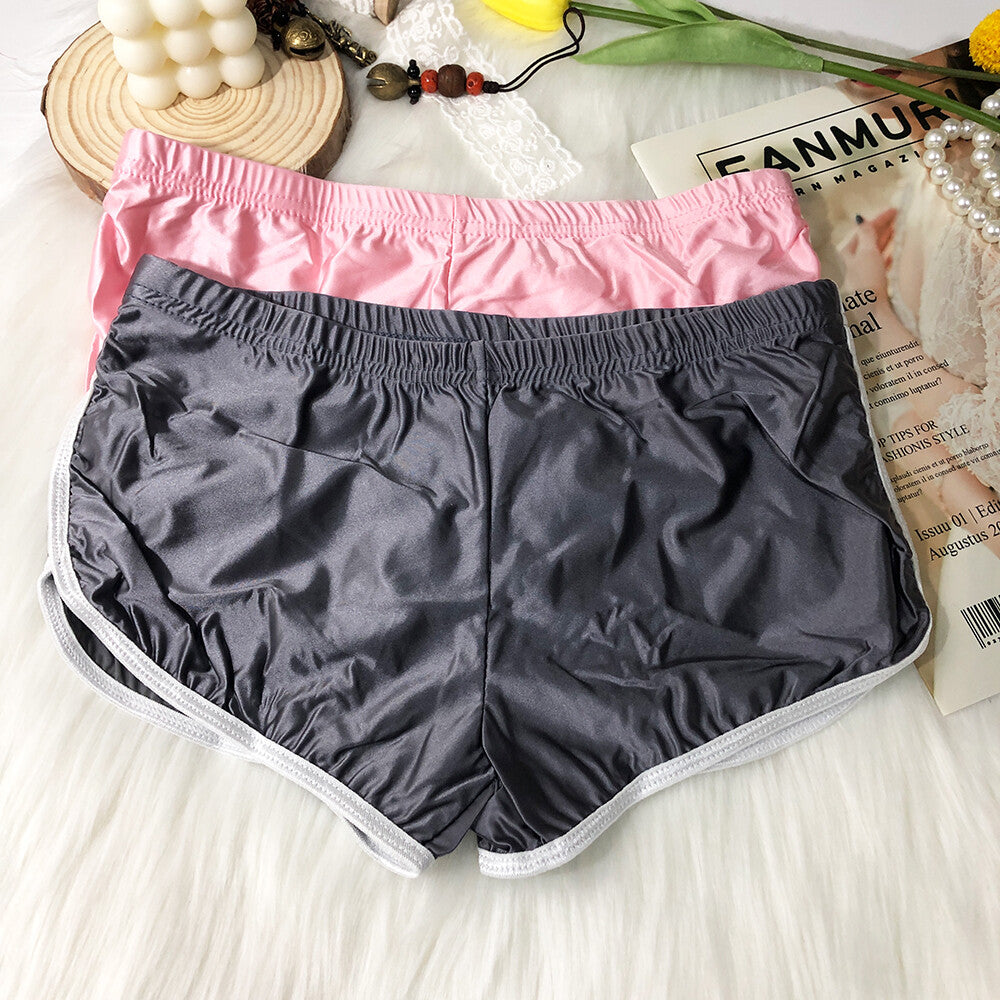 Sexy Womens Satin Panties Boyshorts Underwear High Cut Boxer Shorts Brief Thongs