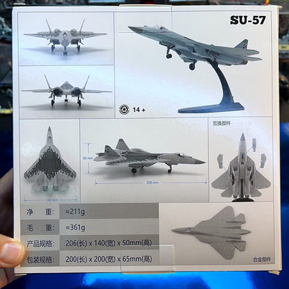 1: 100 Su-57 Fighter Jet Model Digital Camouflage Coating Alloy