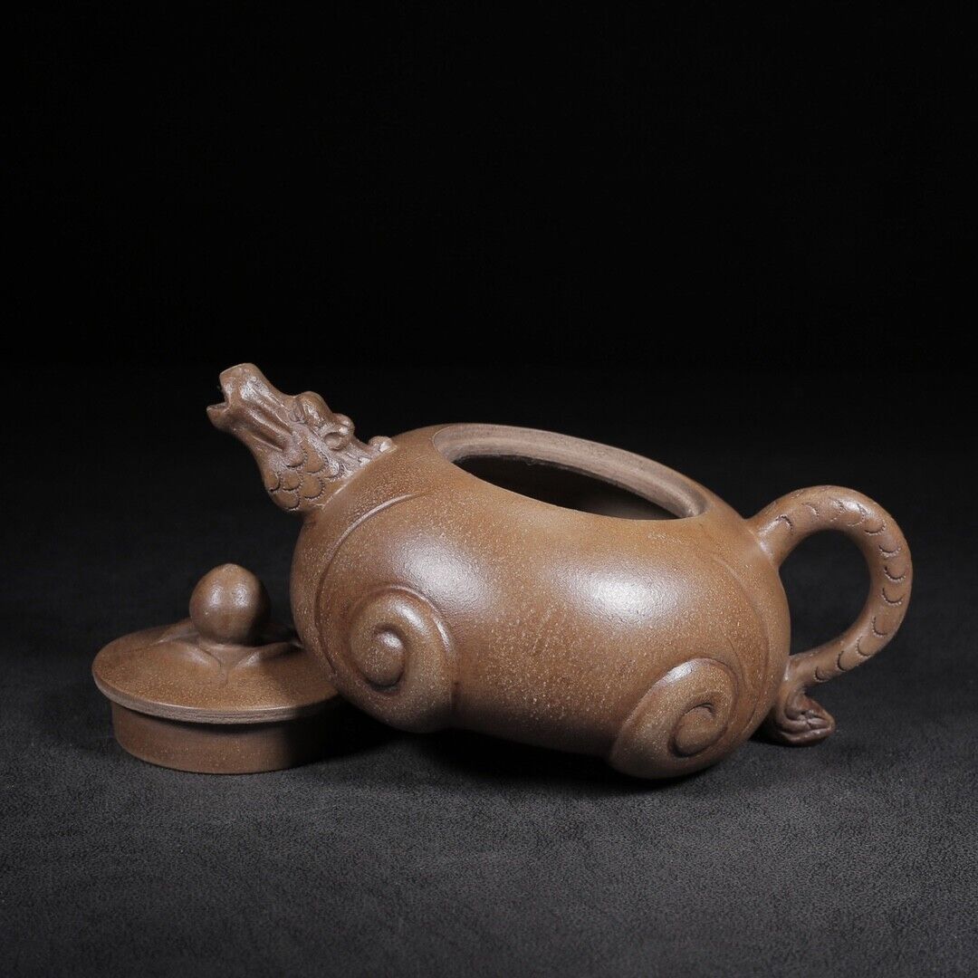 Chinese Yixing Zisha Clay Handmade Exquisite Teapot（龙头如意 底款：陈仲美）