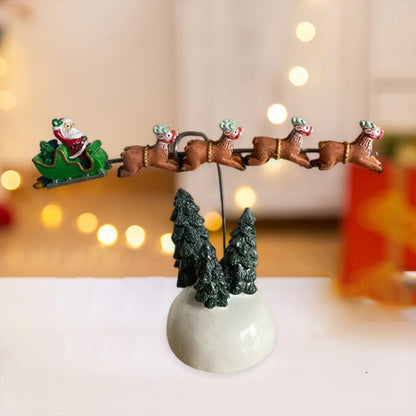 Multicolored Flaming Sleigh National Lampoons Statue Christmas Vacation Village
