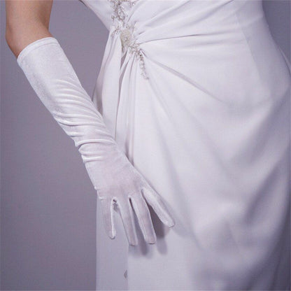 Fashion Velvet Gloves 22/40/50/60/70cm Long Opera Women Elastic Touchscreen Mitt