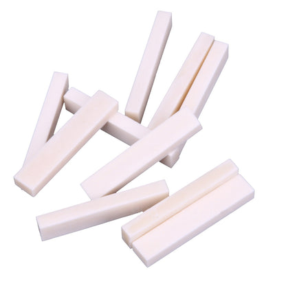 10pcs Blank Genuine Real Bone 52x10x6mm Nut&Saddle for Bass Guitar Ukulele