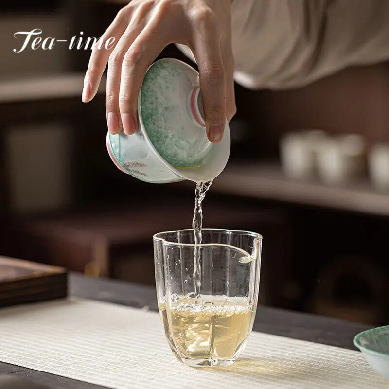 150ml Pure Hand-painted Reed Ceramic Gaiwan Tea Bowl Saucer Lid Kit Tea Tureen