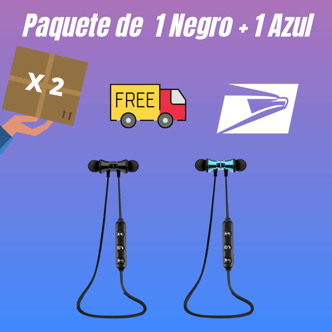 2 X Bluetooth Audifonos Inalambricos Magneticos Auriculares para Telefonos Cell