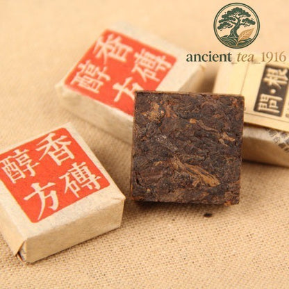 500g Early Spring Ripe Pu'er Tea Mellow Square Brick Mini Tea Puer Bricks