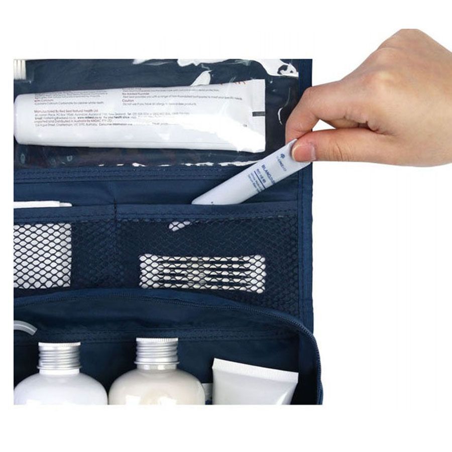 Travel Waterproof Cosmetic Organizer Pouch Hanging Toiletry Bag Makeup Polyester