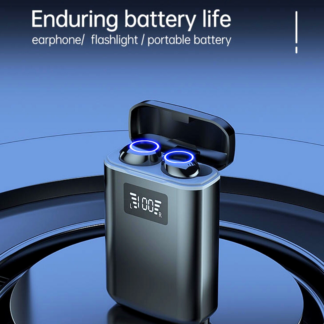 Cargador Portatil Bateria Externa Audifonos 5.1 Power bank 4000 maH Linterna