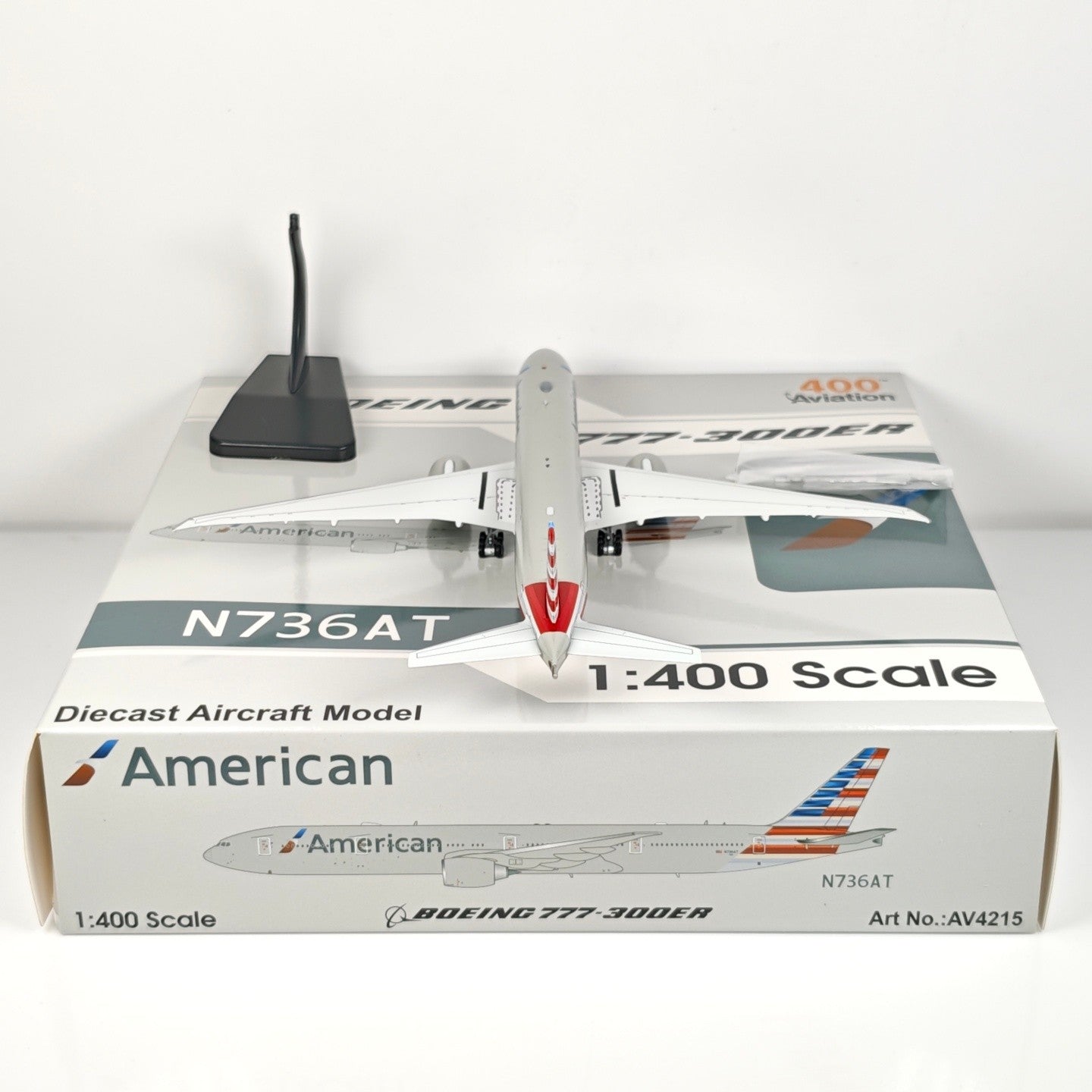 1:400 Aviation American B777-300ER Passenger Plane Diecast Aircraft Model