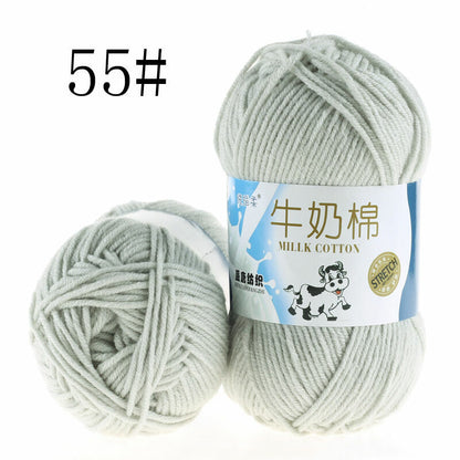 Hot Sale 50g Hand-woven Chunky Yarn Soft Milk Cotton Knitting Baby wool yarn