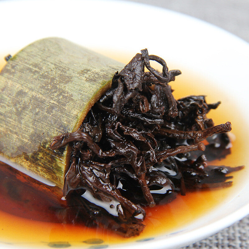 Bamboo Bingdao Ancient Pu'er Puerh Tea Yunnan Puer Ripe 500g