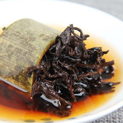 Bamboo Bingdao Ancient Pu'er Puerh Tea Yunnan Puer Ripe 500g