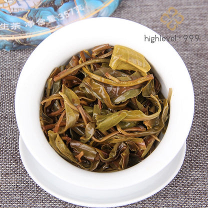 357g Bai Ying Shan Ancient Tree Wild Pu'er Raw Tea CakeLincang Yunnan Seven