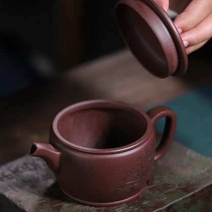 190ml True Yixing Zisha Marked Clay Tea Pot 10 Infuser Holes Handmade Hanwa Pot
