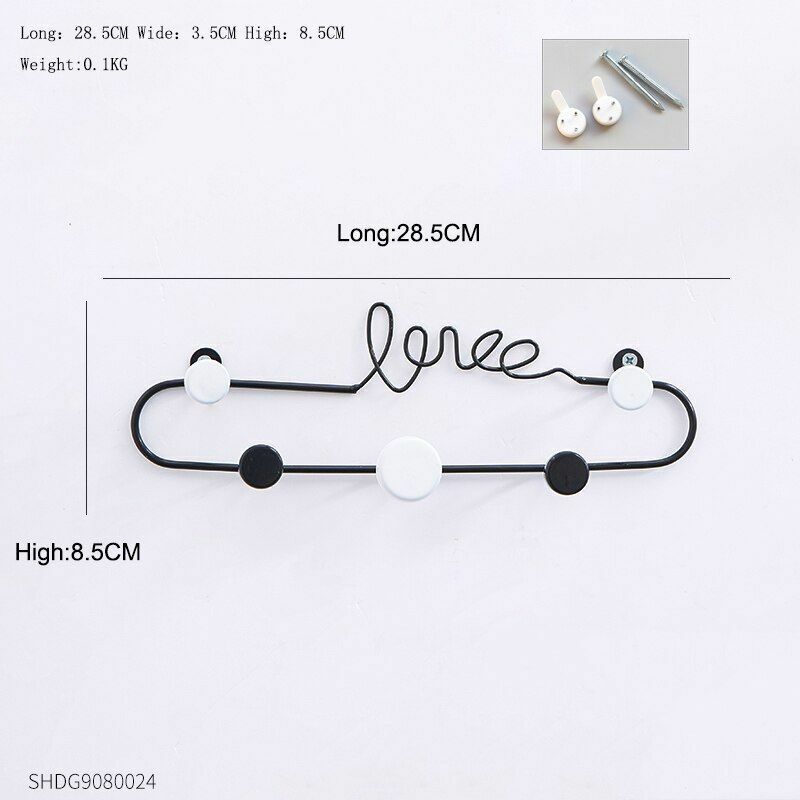 Key Holder Hanger Wall Hanging Wood Wall Organizer Rectangle House Shape Rack