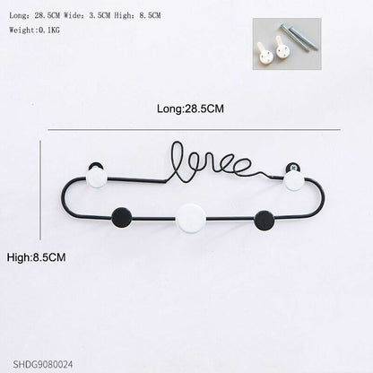Key Holder Hanger Wall Hanging Wood Wall Organizer Rectangle House Shape Rack