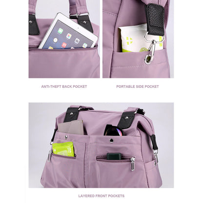 Crossbody Bags for Women Multi Pocket Shoulder Bag Nylon Travel Purse Tote Bag