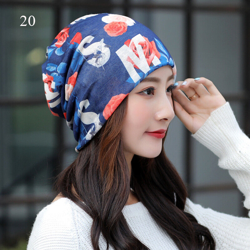 Women's Turban Cap Spring and Summer Outdoor Hat Breathable Pullover Cap Thin