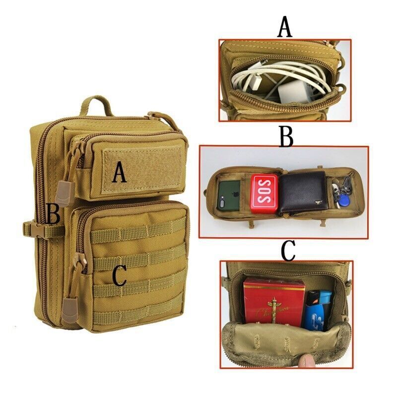 Multifunction Tactical Pouch Military Waist Bag Wallet Purse Camping Hiking Bags