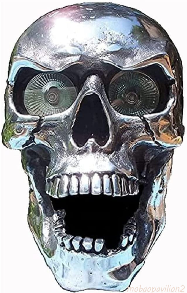 8" New Skull Headlight The Headlight Universal Handmade LED Skull Lamp Decor