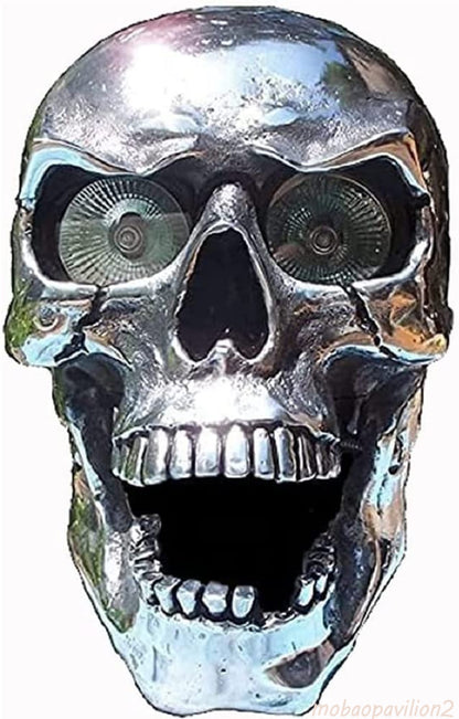 8" New Skull Headlight The Headlight Universal Handmade LED Skull Lamp Decor