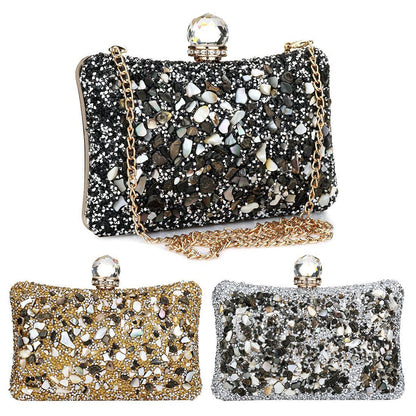 Diamonds Beads Bag 2022 Evening Clutch Purse Women Fashion Chain Shoulder Bags