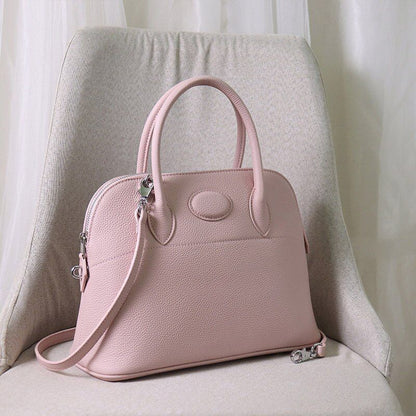 Shell Handbag Cowhide Bag Genuine Leather Crossbody Shoulder Bag S/M/L 18*7*13CM