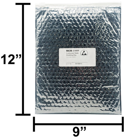 10 Pack 9" x 12" Resealable Cushioned Static Shielding Bags, Lightweight ESD
