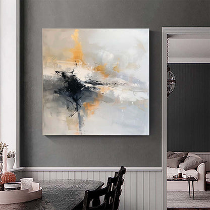 1 Piece Abstract Canvas Art Wall Decor for Living Room Hand painted Oil Yellow