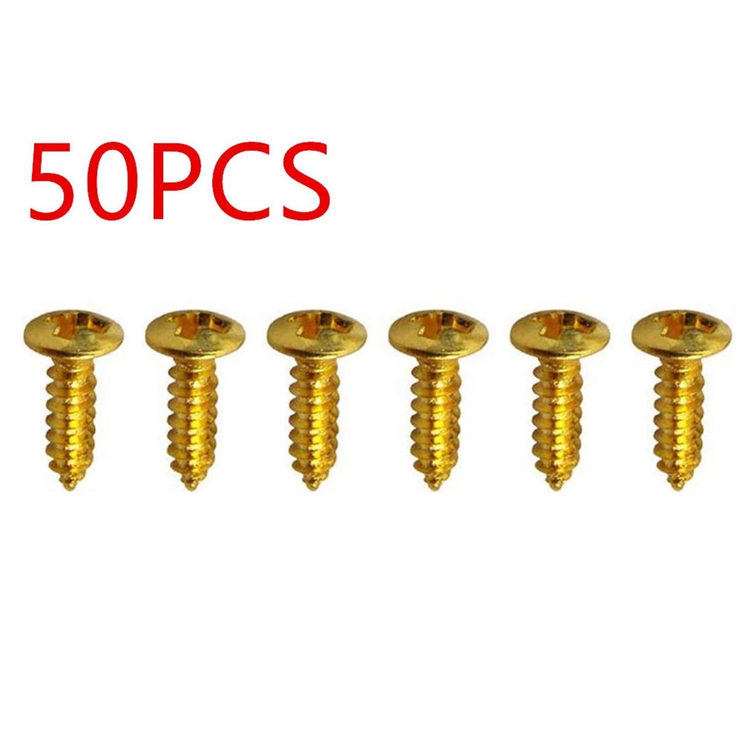 50Pcs Iron Guitar Pickguard Screws For Fender Strat/Tele Electric Guitar Bass